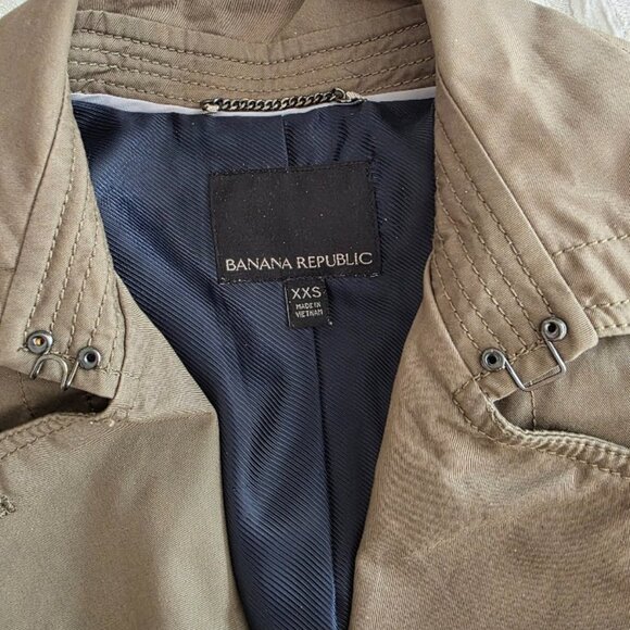 Banana Republic Trench Coat - Olive Green - Picture 2 of 4